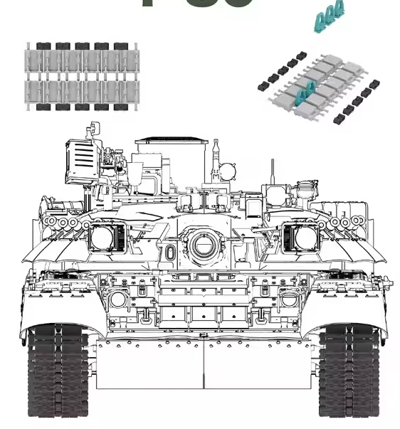 3025 RFM Рабочие наборные траки для танка Т-80 1/35