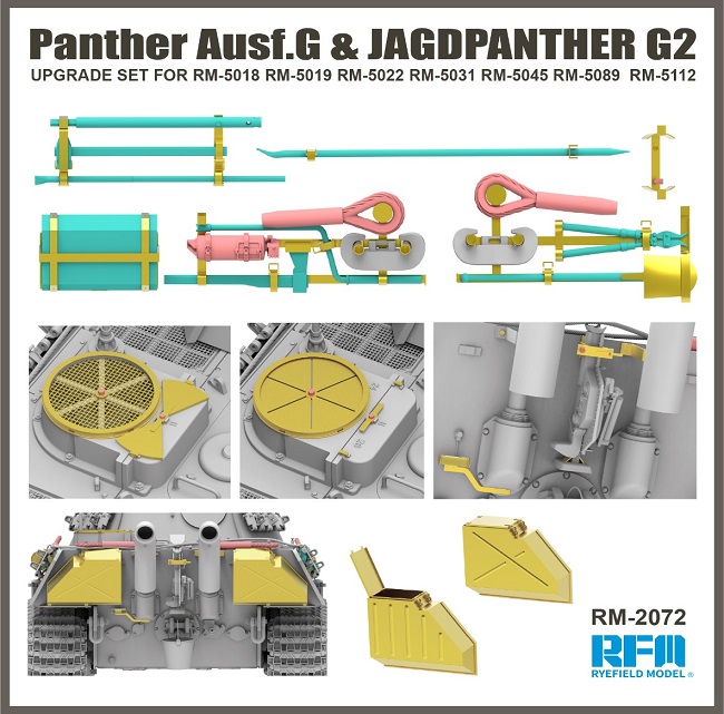 2072 RFM Набор дополнений Panther Ausf. G / Jagdpanther G2 upgrade 1/35