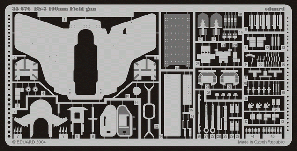 35676 Eduard Фототравление для BS-3 100mm Field Gun (for ICM) 1/35