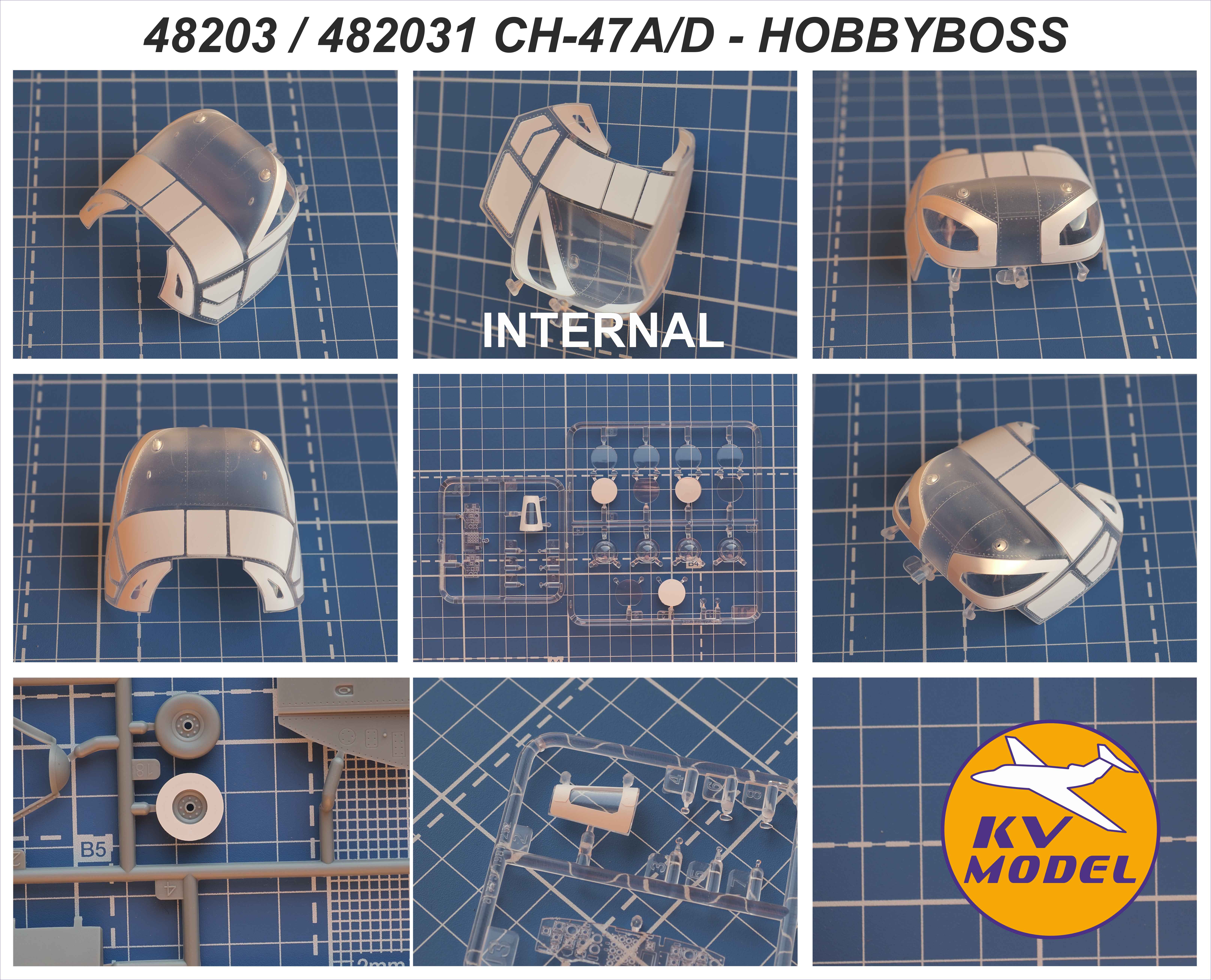 48203 KV Models Набор масок для CH-47A/CH-47D Chinook+ диски и колеса (Hobby Boss) 1/48