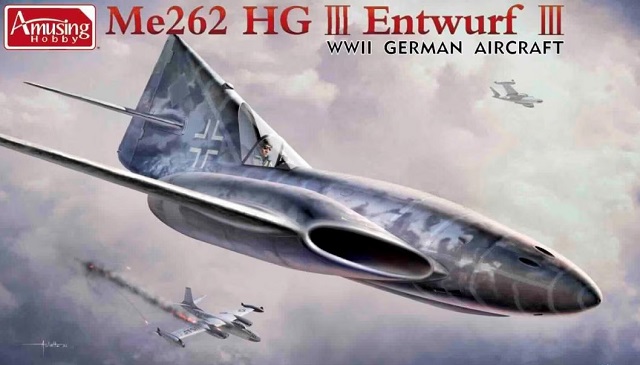 48A005 Amusing Hobby Самолет Messerschmitt Me 262 HG III Entwurf III 1/48