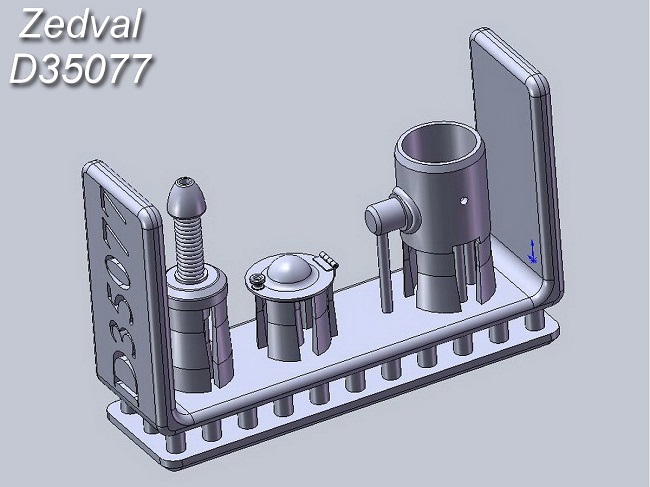 D35077 Zedval Антенный ввод 71-ТК с бронировкой (для T-34) 1/35