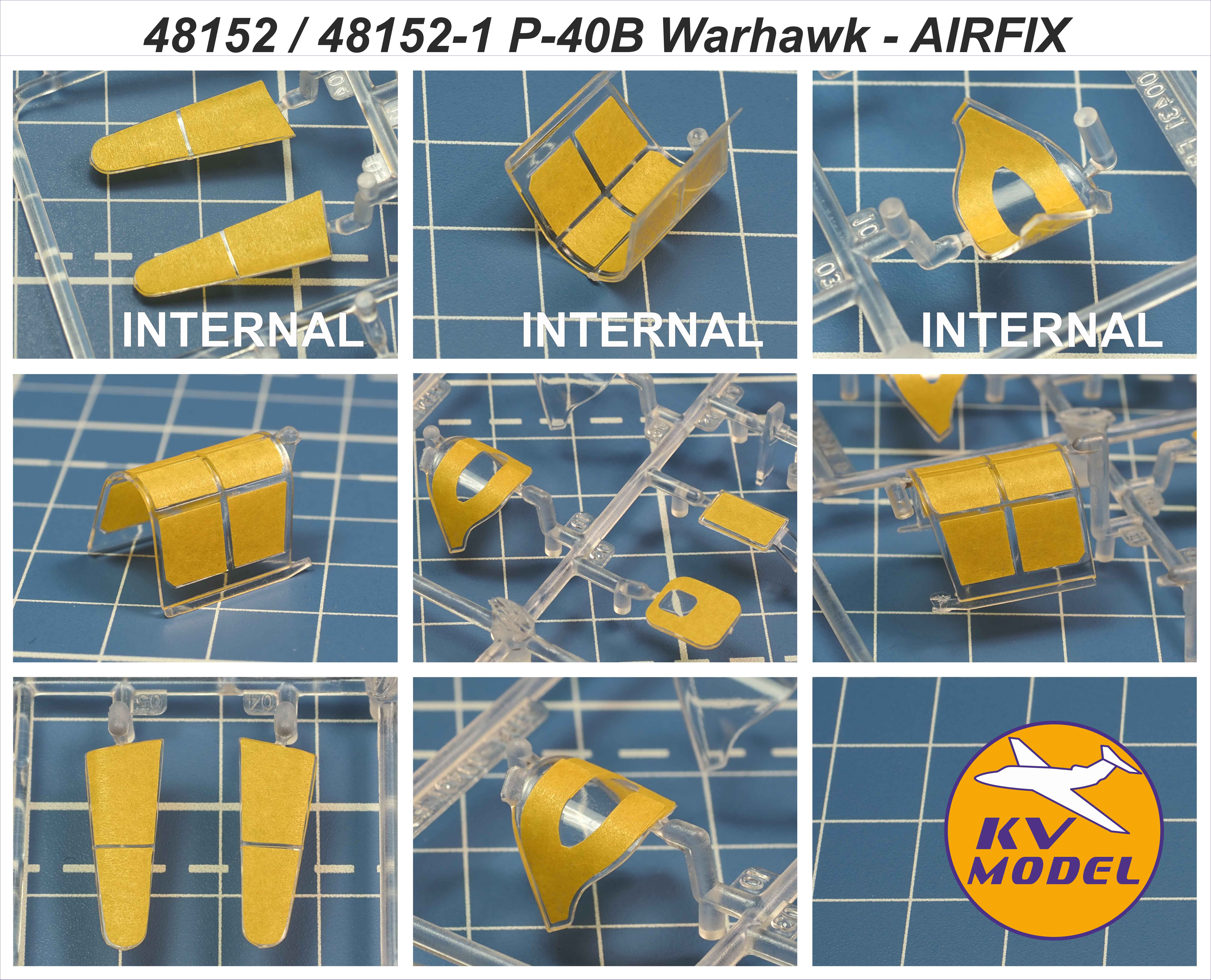 48152 KV Models Окрасочная маска на P-40B (Airfix) 1/48