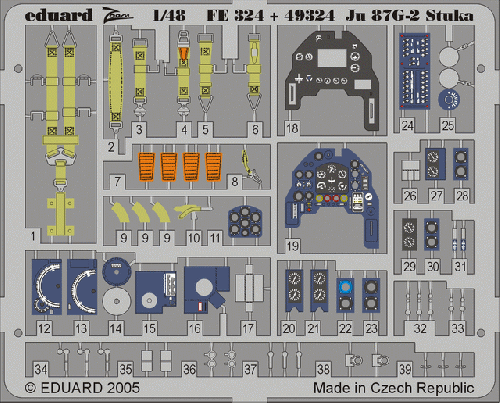 49324 Eduard Фототравление для Ju 87G-2 Stuka (for Hasegawa) 1/48