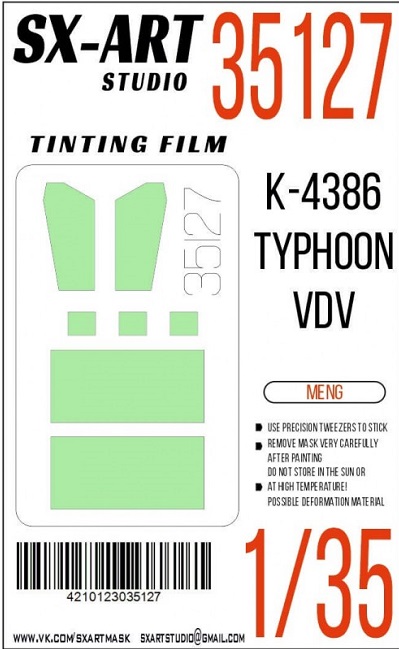 35127 SX-Art Тонировочная пленка K-4386 Typhoon-VDV (Meng) 1/35