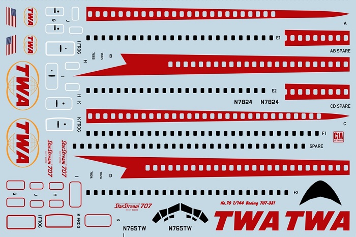 CTA-070 CtA Boeing 707-331 Star Straeam 1/144