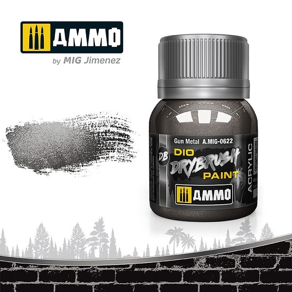 AMIG0622 AMMO MIG JIMENEZ Краска акриловая DRYBRUSH Оружейный металл 40мл