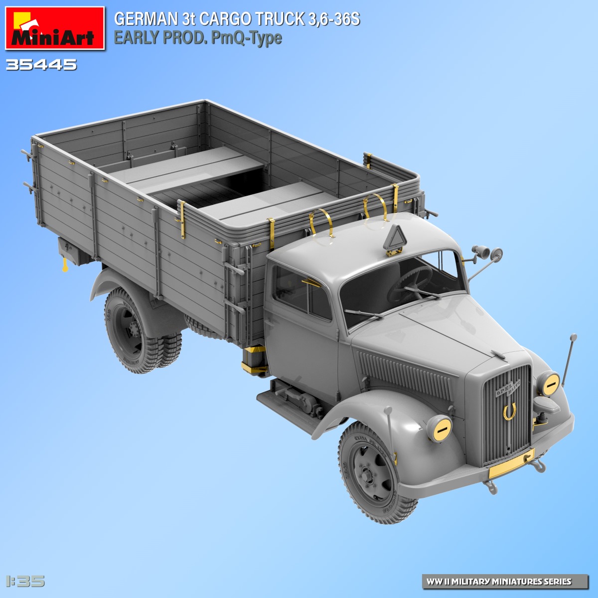 35445 MiniArt Немецкий грузовик 3t Cargo Truck 3/6-36S. Early Prod. PmQ-Type 1/35