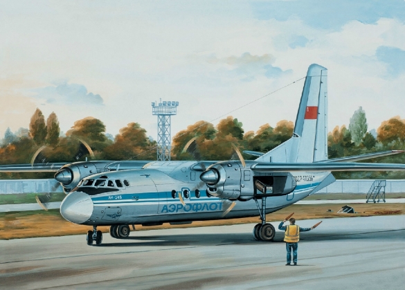  Сборная модель 14461 Восточный Экспресс Пассажирский самолет Ан-24Б 