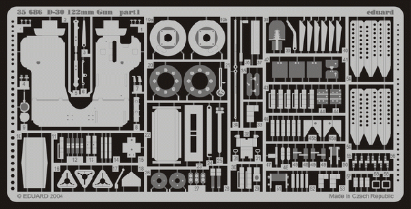 35686 Eduard Фототравление для D-30 122mm Gun (for SKIF) 1/35