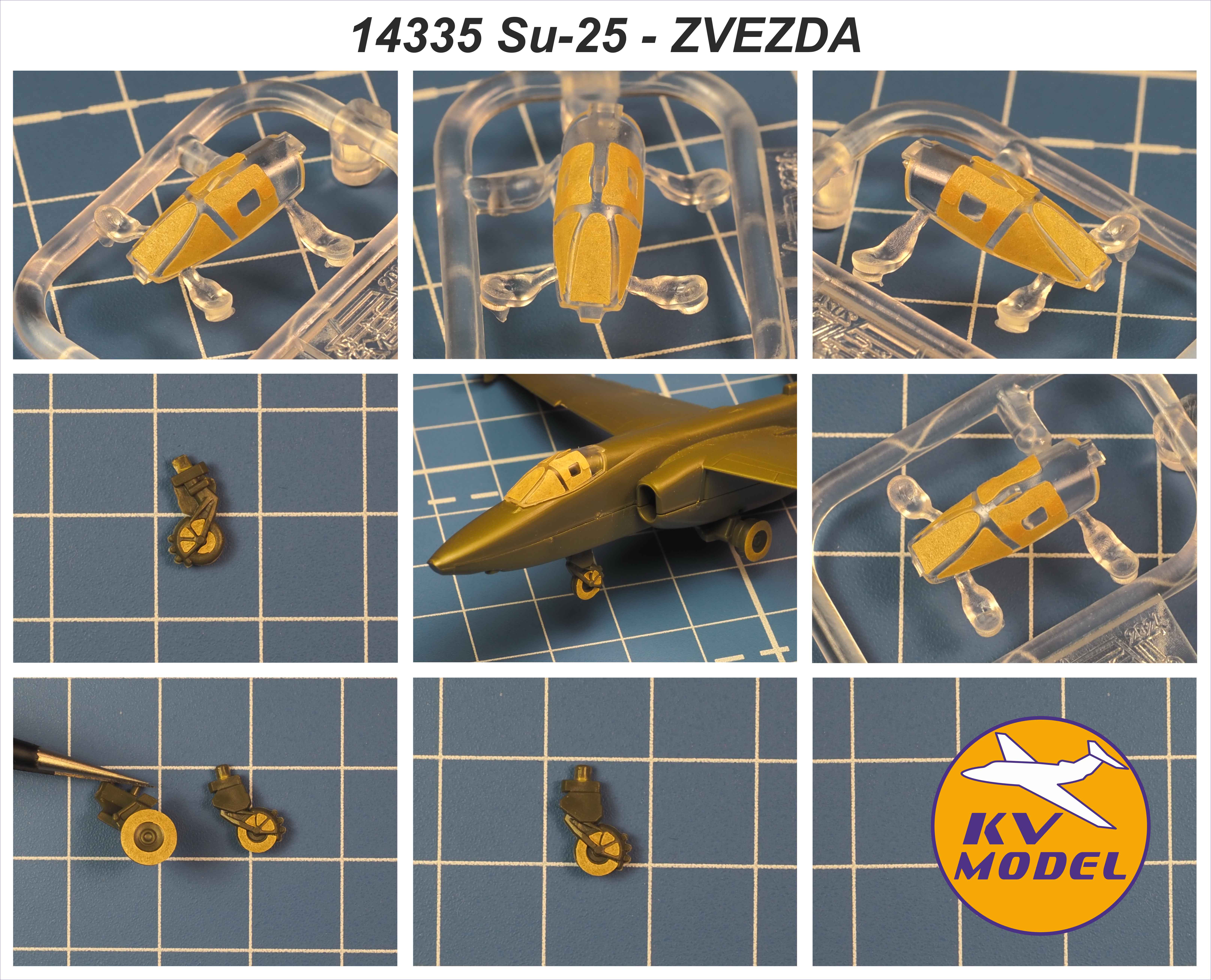 14335 KV Models Окрасочная маска на Су-25 (Звезда)+диски и колеса 1/144