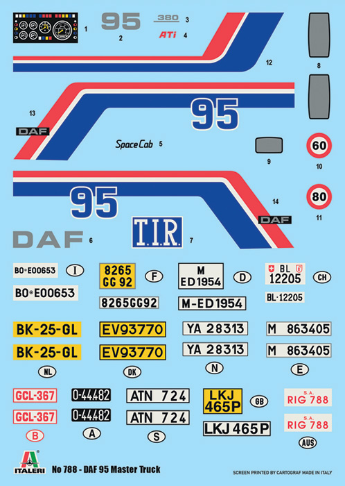 0788 Italeri Тягач DAF 95 Master Truck 1/24