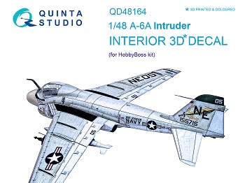 QD48164 Quinta 3D Декаль интерьера кабины A-6A Intruder (для модели Hobby Boss) 1/48