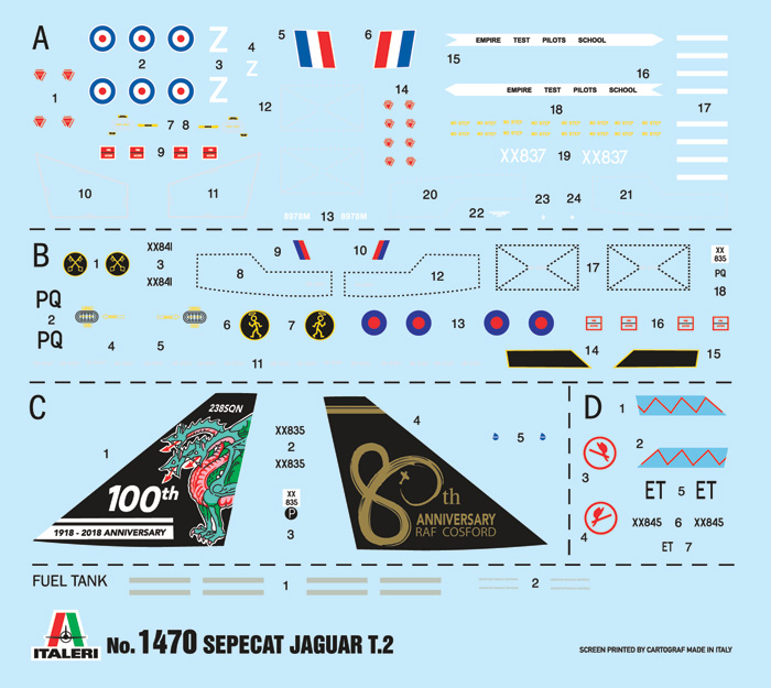 1470 Italeri Самолет Jaguar T.2 R.A.F. Trainer 1/72