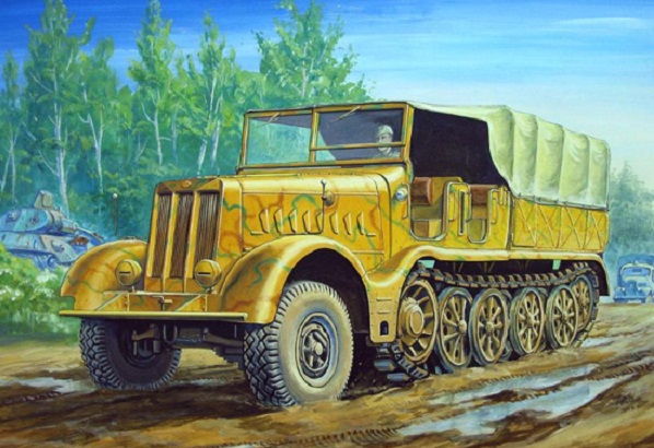 07203 Trumpeter Полугусеничный тягач  FAMO Sd.Kfz.9/18 Ton 1/72