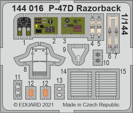 144016 Eduard P-47D Razorback (for Eduard/Platz) 1/144