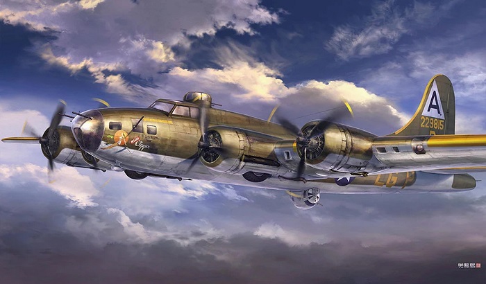 02462 Hasegawa Самолет B-17F Flying Fortress “Miami Clipper” (Limited Edition) 1/72